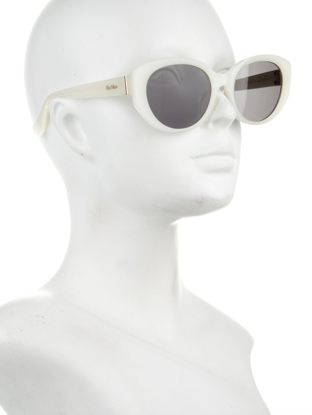 MaxMara White Cat-Eye Sunglasses - Picture 2 of 4